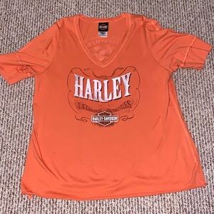Harley-Davidson orange shirt